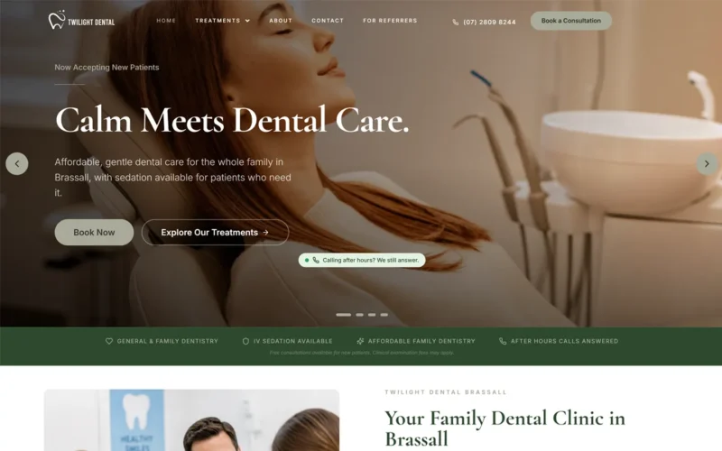 Twilight Dental website